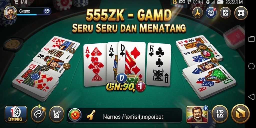 Tampilan gameplay seru dari 555ZK yang penuh aksi.