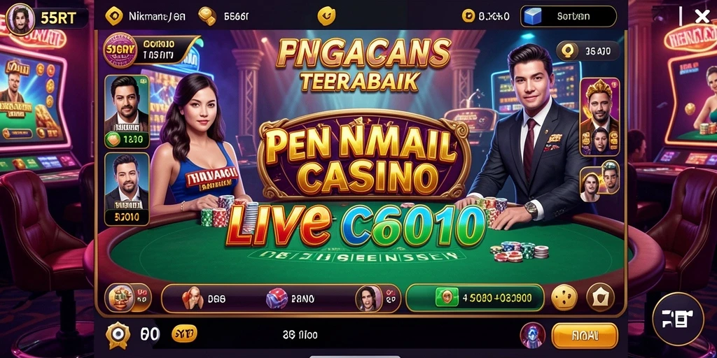 Skrinsyut gameplay 55RT menunjukkan suasana Live Casino yang seru.