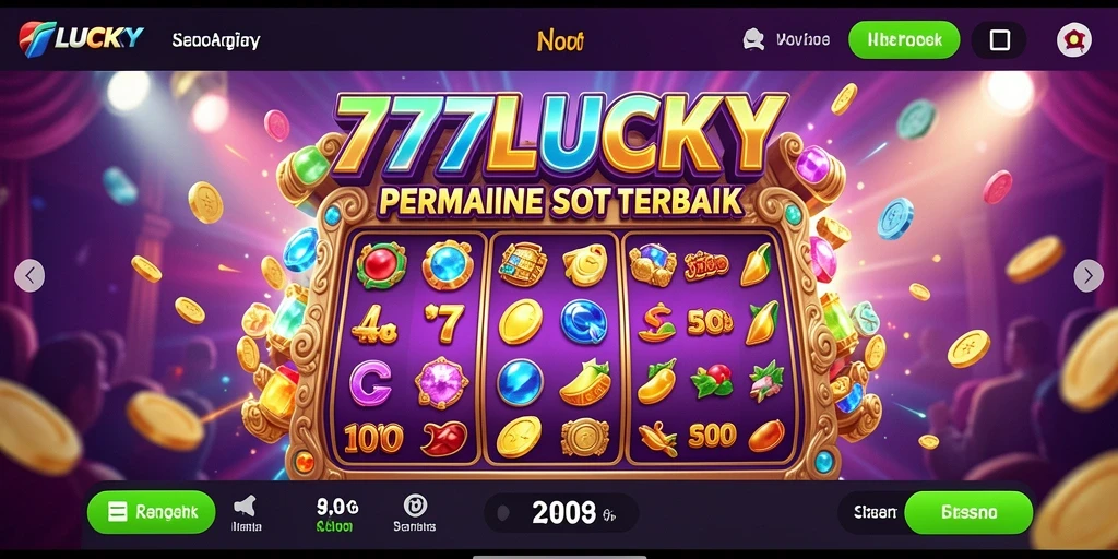 Tampilan gameplay 777LUCKY dengan berbagai tema slot yang menarik.