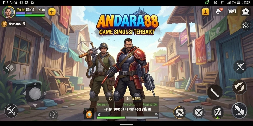 Screenshot gameplay ANDARA88 yang menunjukkan simulasi interaksi pemain.