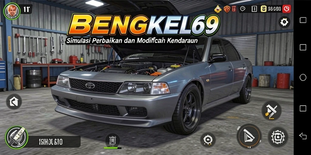 Tampilan menarik dan gameplay seru di BENGKEL69.
