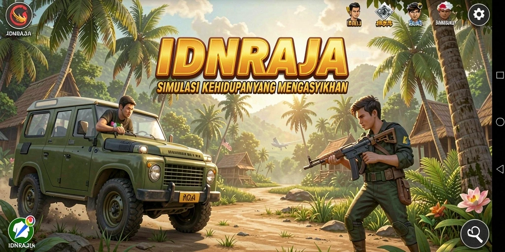 Tampilan gameplay interaktif dan seru dari IDNRAJA.