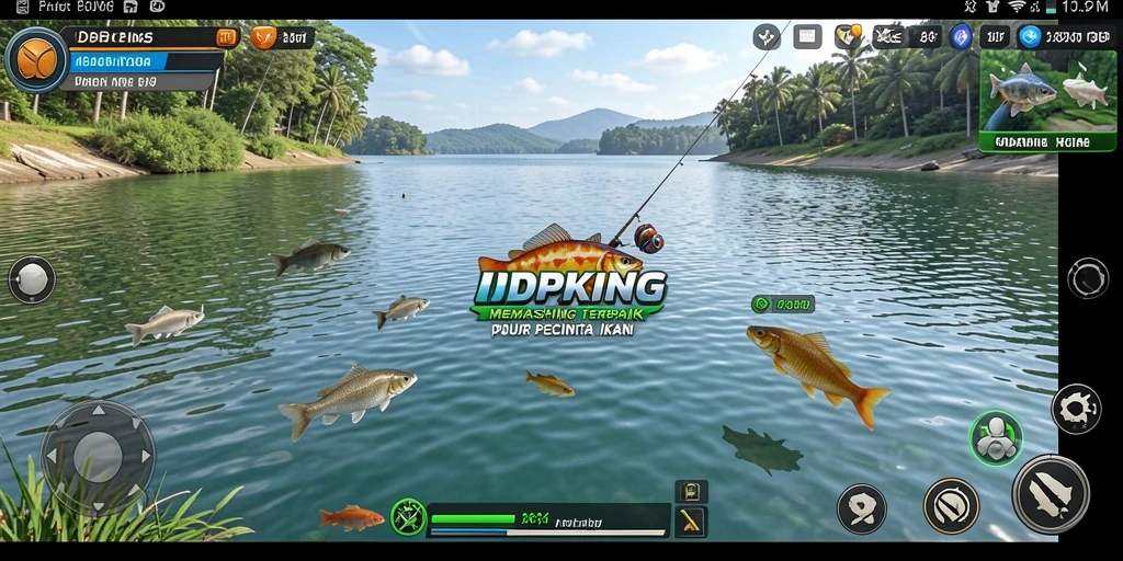Screenshot IDPKING menampilkan gameplay memancing yang menarik dan interaktif.