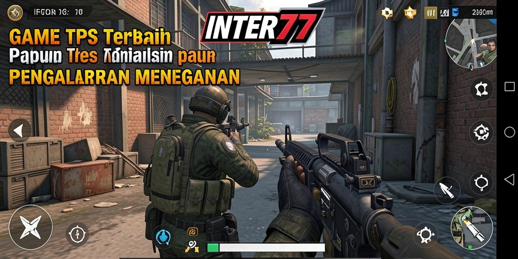 Tampilan gameplay menegangkan dari INTER77 di dunia TPS yang penuh aksi.