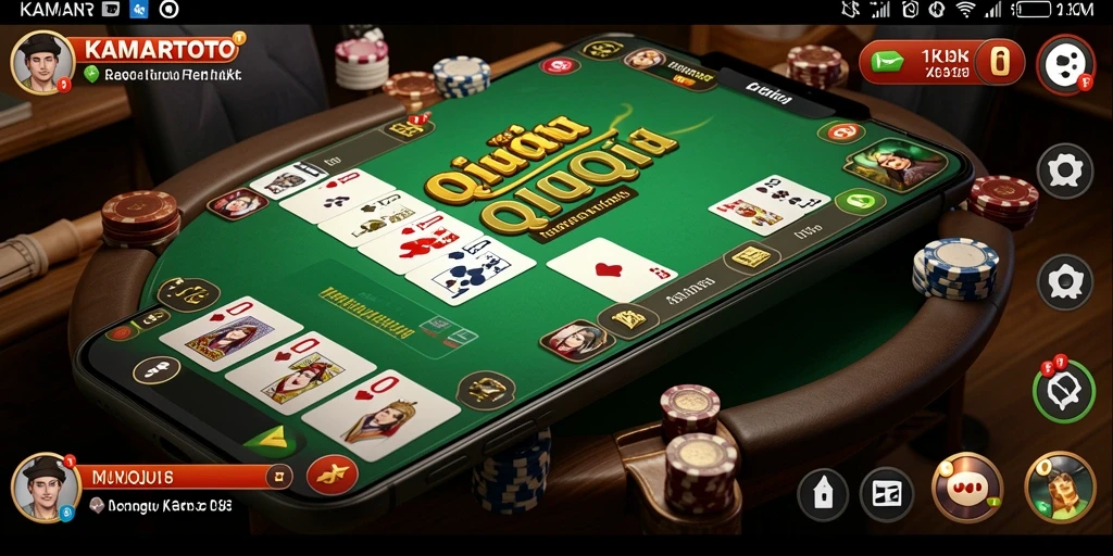 Tampilan gameplay QiuQiu KAMARTOTO yang menarik dan seru.