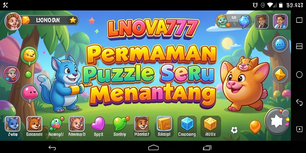 Tampilan gameplay LNOVA777 yang menantang dengan teka-teki seru.