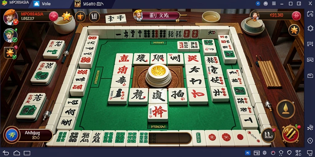 Tampilan gameplay seru dalam MPO88ASIA dengan berbagai level Mahjong.