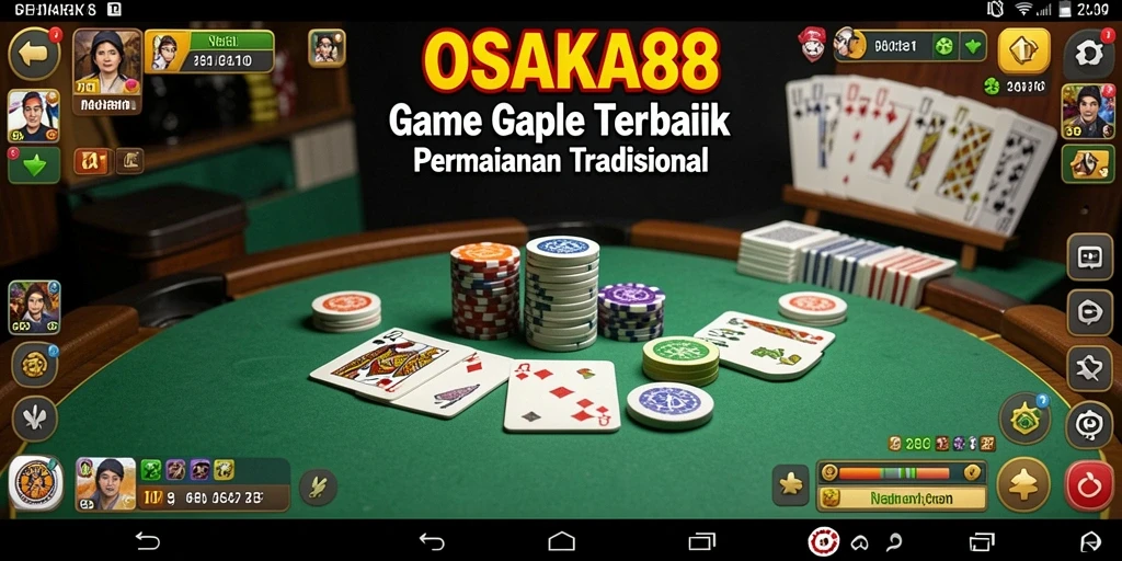 Screenshot OSAKA88 menampilkan gameplay Gaple yang seru dan interaktif.