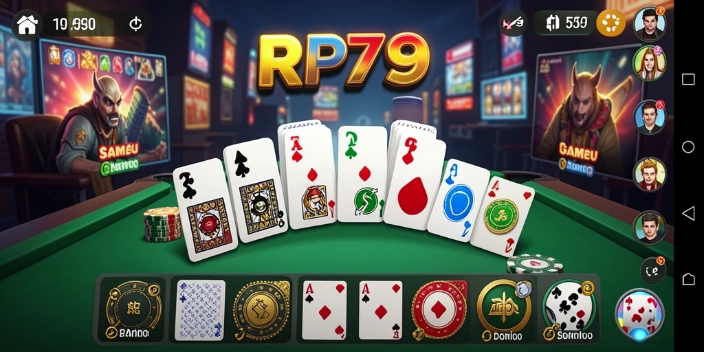 Tampilan utama gameplay domino yang mendebarkan di RP79.