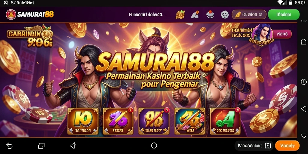 Screenshot SAMURAI88 menampilkan gameplay Kasino yang mendebarkan.