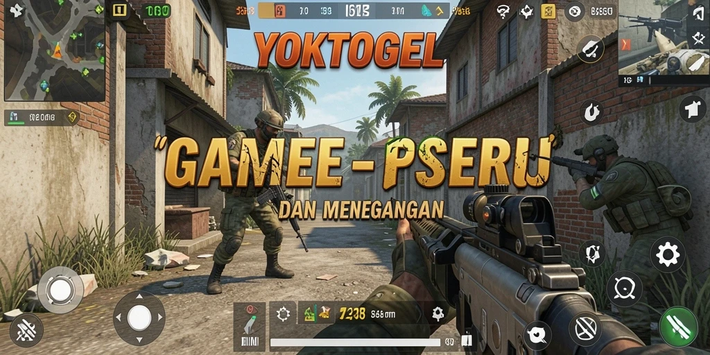 Screenshot YOKTOGEL menampilkan pertempuran FPS yang mendebarkan.